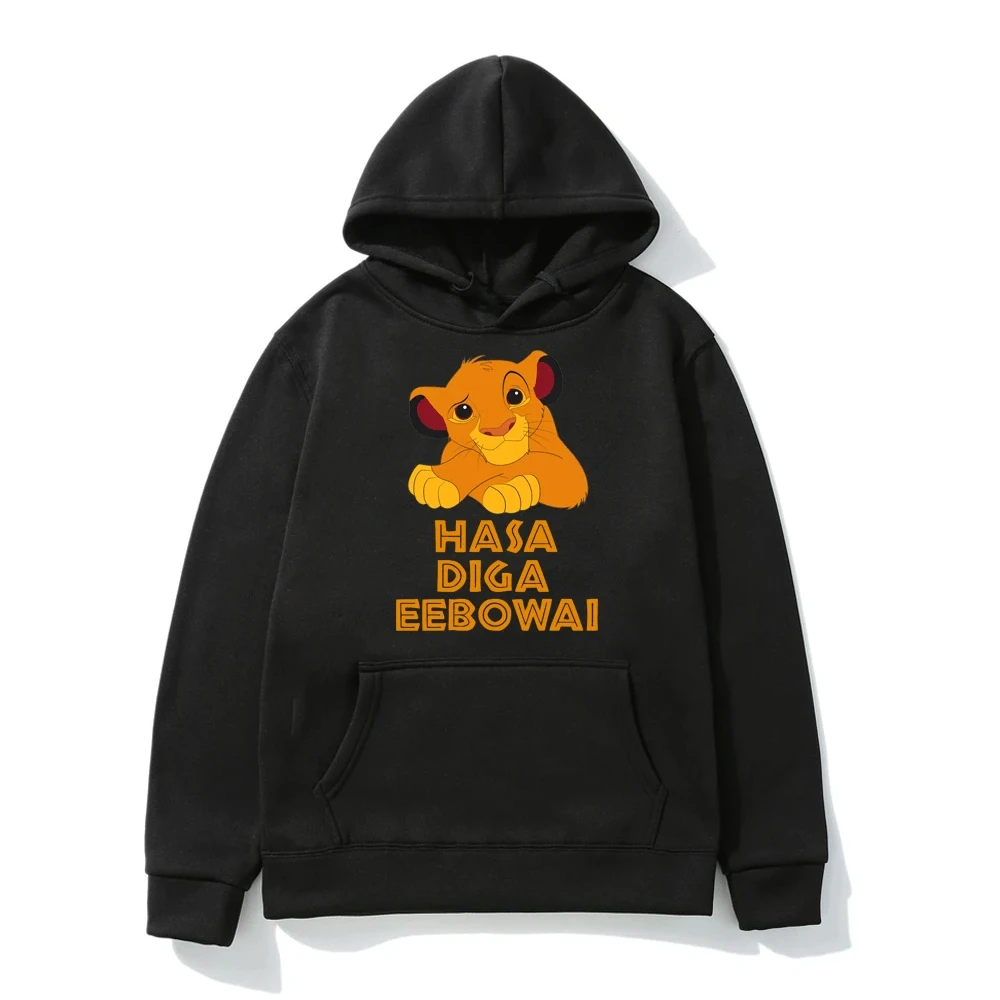 

Autumn Trend Hoodie Men Hasa Diga Eebowai King Sweatshirt Unisex Cartoon Print College Teen Kawaii Couples Hooded Sweater Male