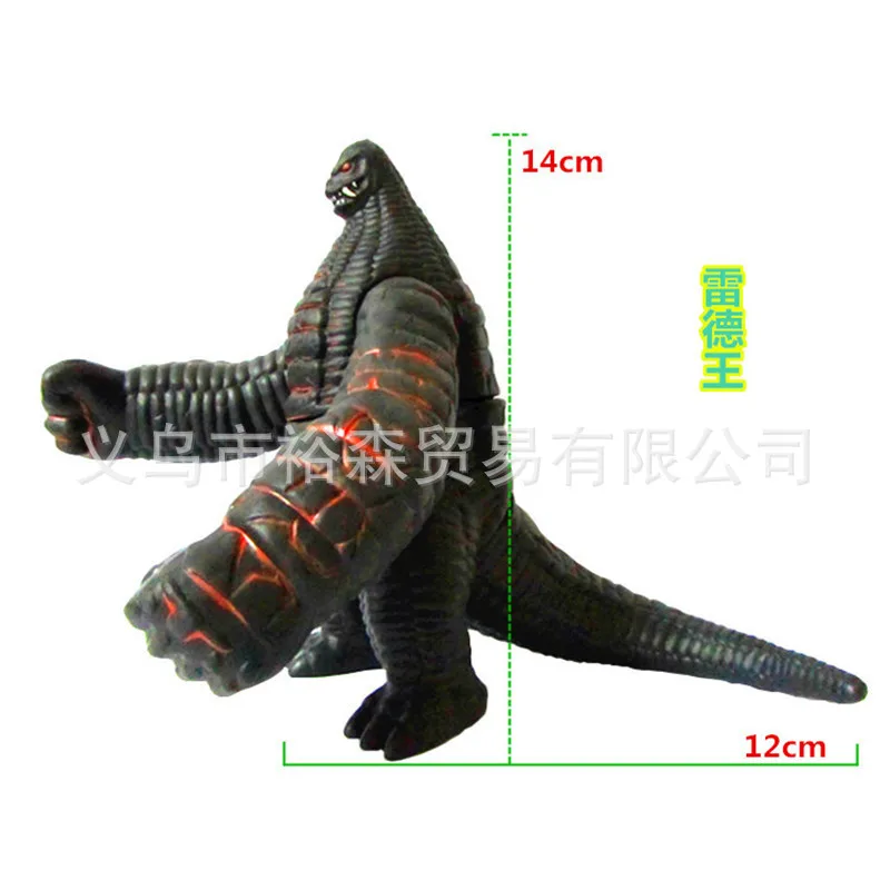 Большой мягкий резиновый Ultraman Monster Gomora модель Фигурка Zetton Grugeo King Arc Belial Gaia Gubira ZeroChildren's Toys - Цвет: 14CM Red King