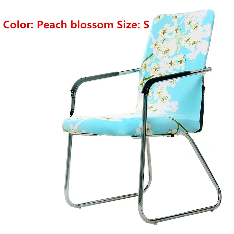 Peach blossom S S/M/L Размеры офисные эластичные чехлы на стулья из спандекса анти-грязные Чехлы для компьютерного кресла Сменные Чехлы для офисных стульев - Цвет: Peach blossom S