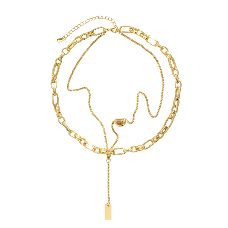 

TOSAKO Stainless Steel Necklace Titanium Steel Gold Color Wedding Pendants For Women Sweater Chain Trend Jewelry