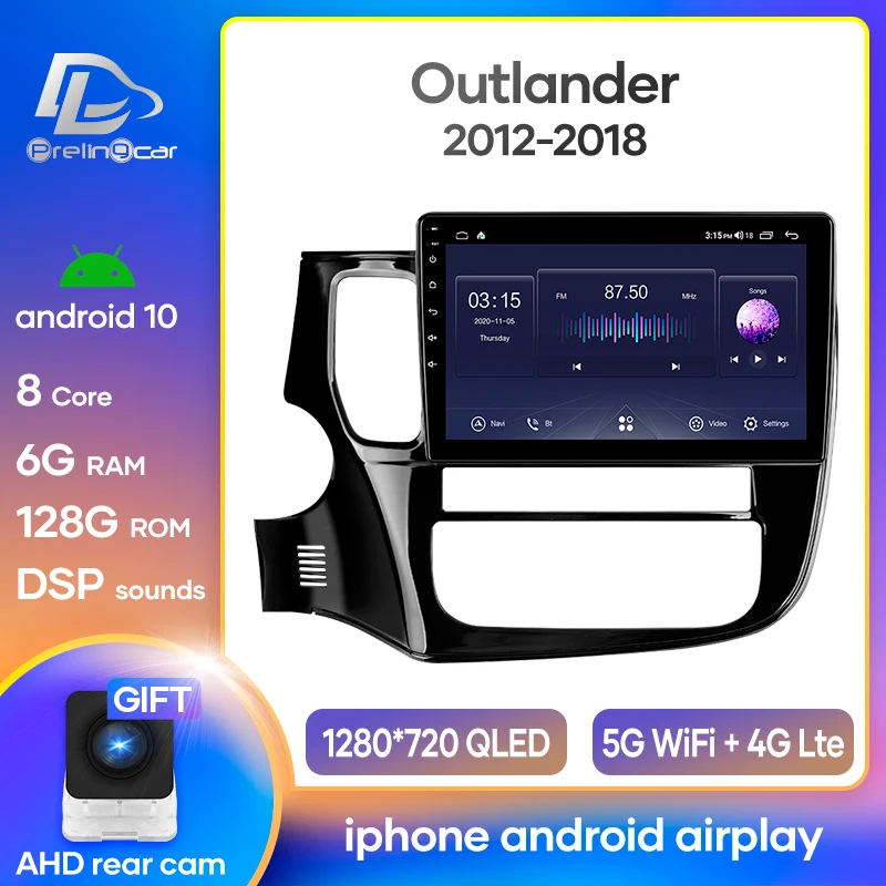 

Car Radio Android 10 Stereo Receiver For Mitsubishi Outlander 2012-2018 Video Player Multimedia Navigation GPS No 2 Din Dvd