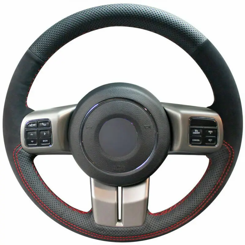 

Чехол с ручной строчкой на руль для Jeep Compass Grand Cherokee Wrangler Patriot Top Black