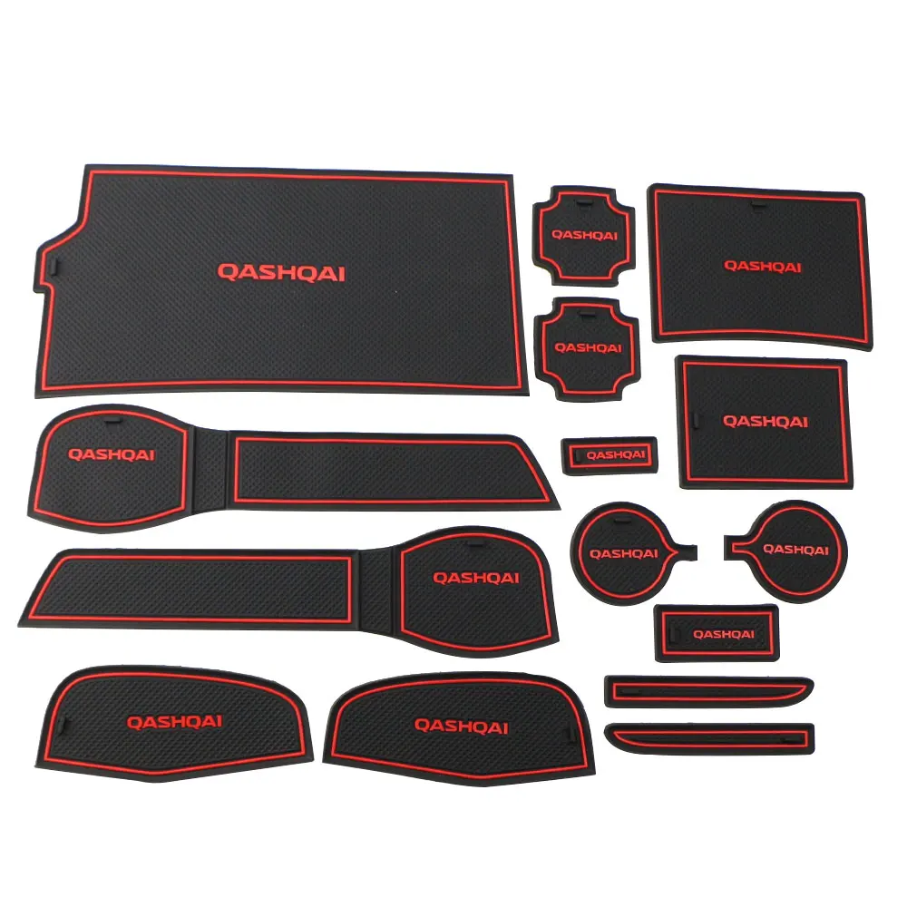 Резиновый коврик для Nissan Qashqai J11 2014 2018 дверной Противоскользящий чашки стильная