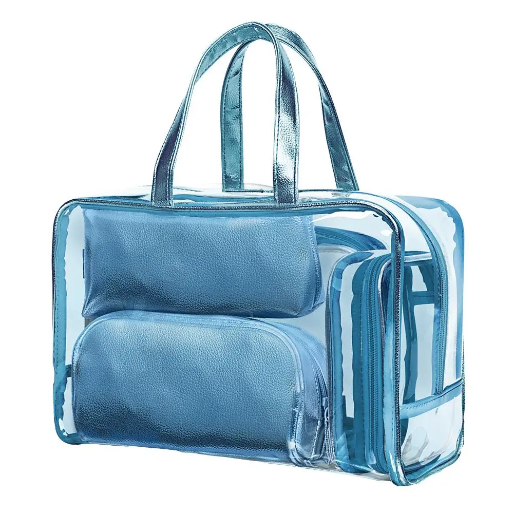 5 шт./компл. Портативный Для женщин прозрачная сумка для макияжа мыть хранилище