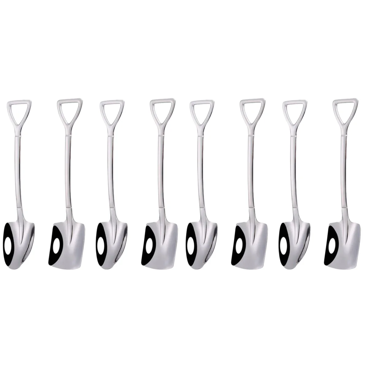 

8 pcs Shovel Shape Spoon Stainless Steel Spoon Stirring Spoon Watermelon Spoon