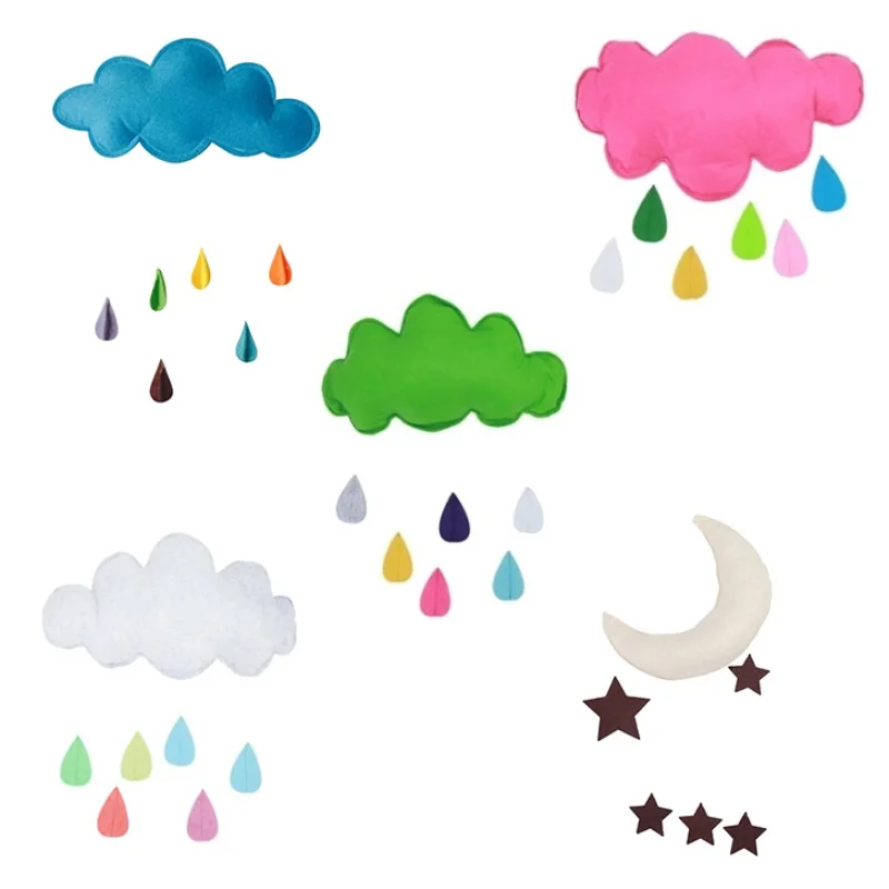Милая детская игровая палатка украшение Дождевые облака капли воды/Звезда Луна