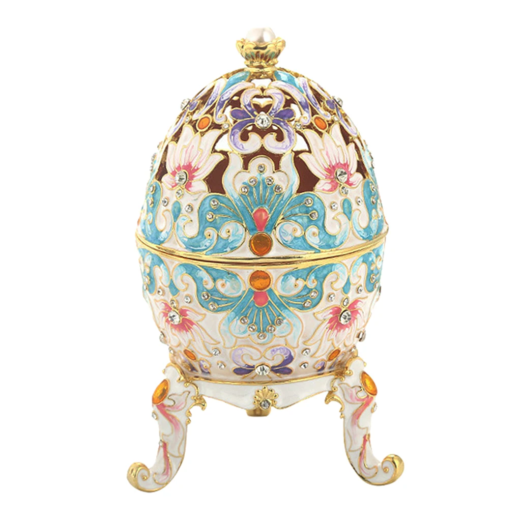 

Мульти-Цвет эмалированные Пасха коробка-яйцо для ювелирных изделий подарка ремесло Чехол украшения комнаты