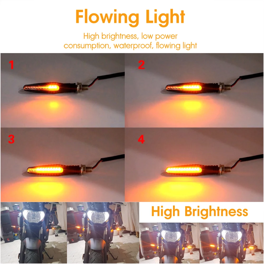 4 шт. Led Сигналы поворота для мотоцикла светильник хвост проблесковый маячок