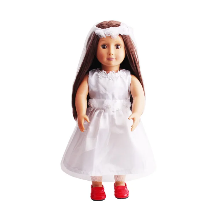 

New Wedding Dress Clothes fits for 18" American Girl doll alexander,girl's dolls