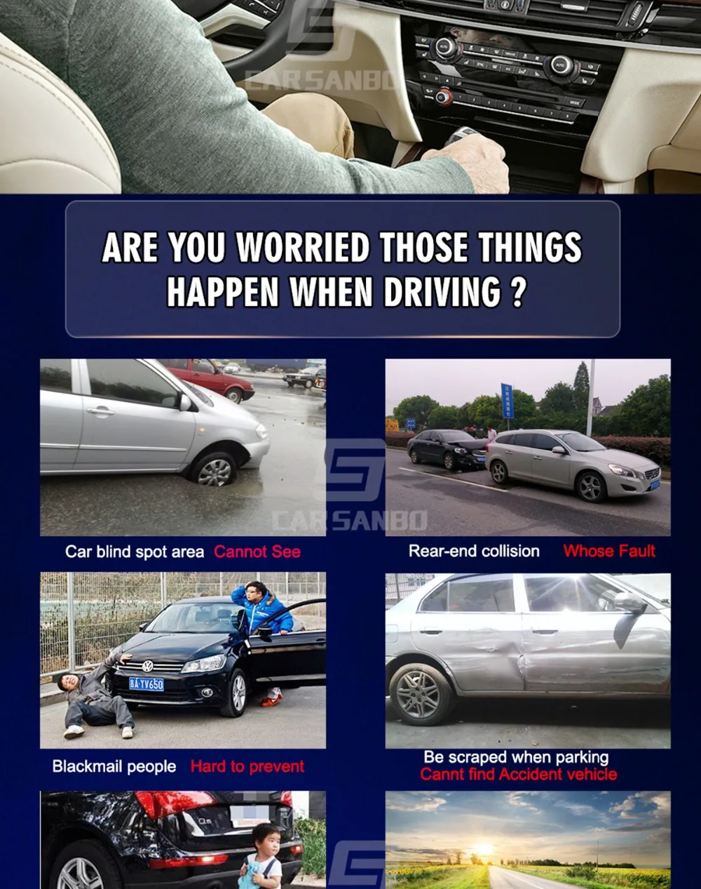 360 3D HD Car Surroundview Monitoring System Bird View System 4 Camera DVR Dash Camera HD 1080P Recorder Parking Monitoring