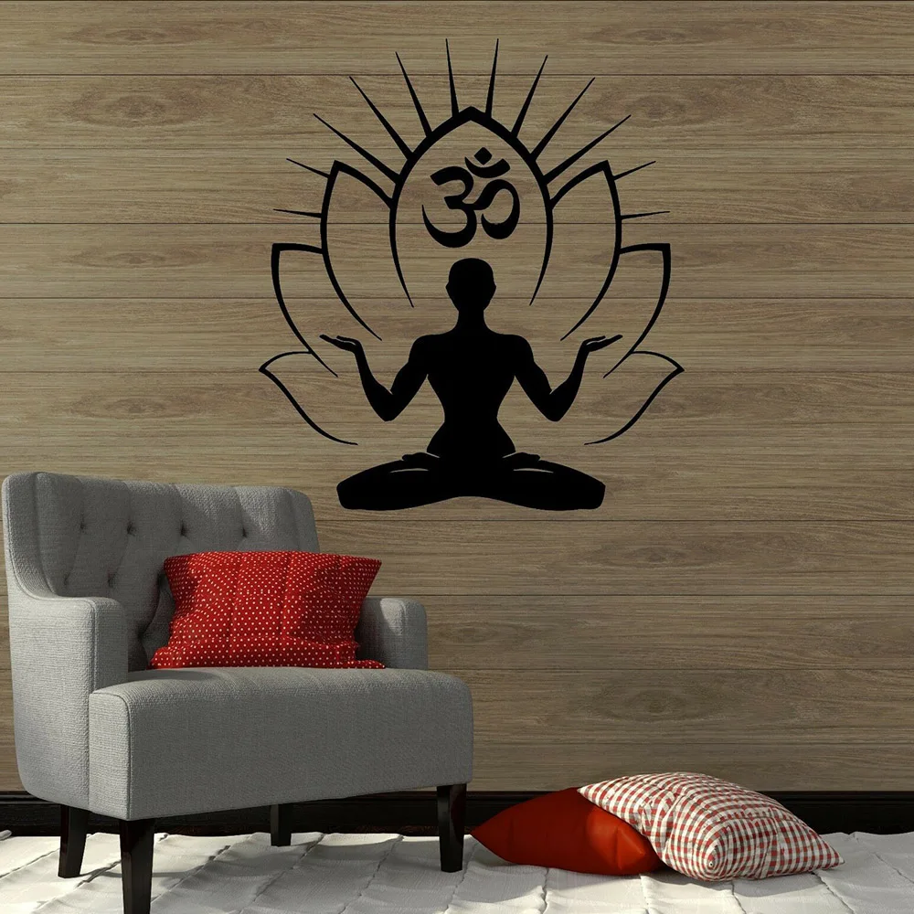 OM настенные наклейки Йога Медитация мантра индуистские Веды виниловые