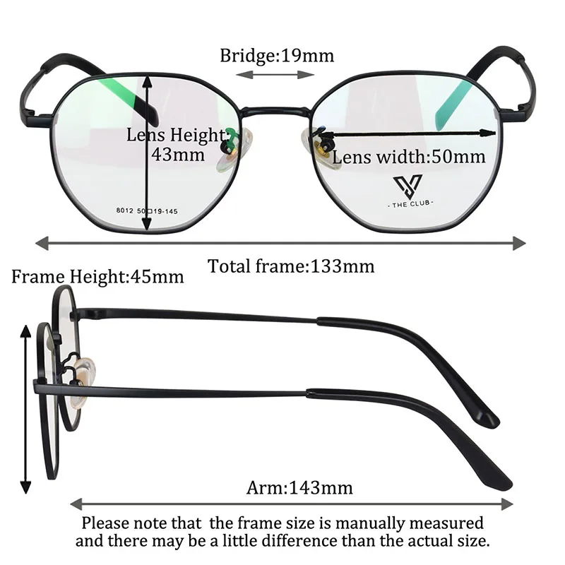 Мужские квадратные очки для близорукости оправы очков с сисветильник новинка 2022
