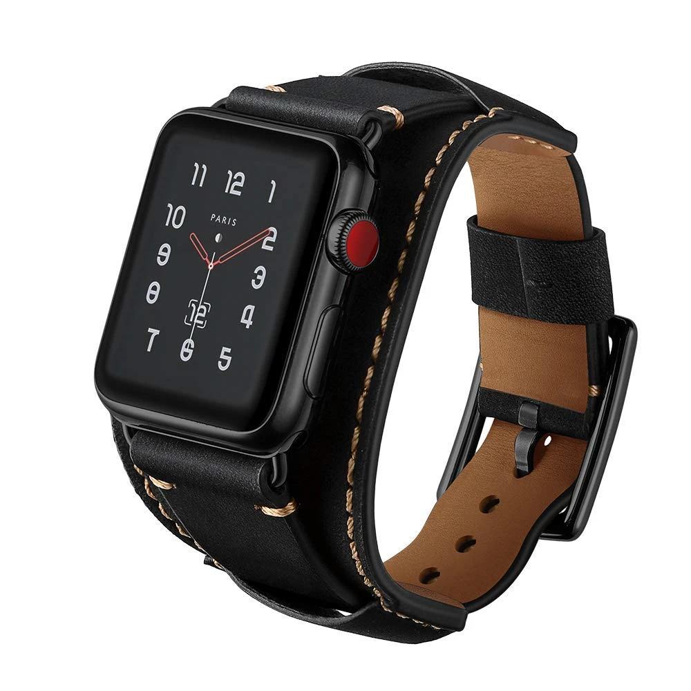 Ремешок из натуральной кожи для Apple Watch 7 6 SE 44 мм 40 38 42 | Наручные часы
