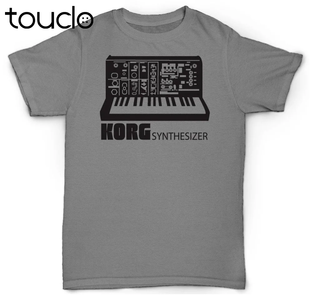 Новинка Мужская забавная футболка с синтезатором KORG винтажная аналоговая MOOG