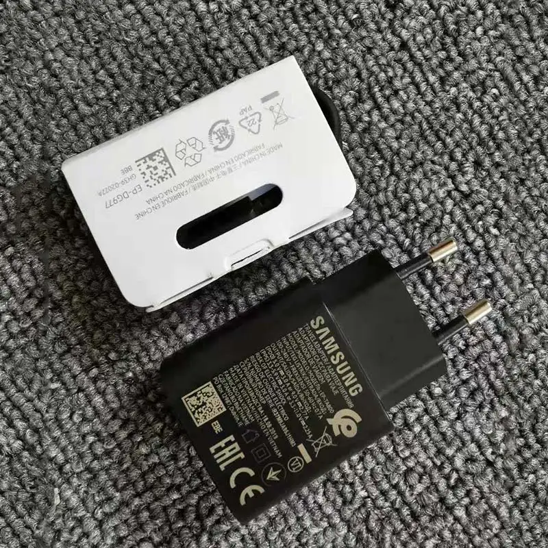 EU Charger and Cable Samsung Note 10 супер быстрое зарядное устройство 25 Вт ЕС Путешествия Usb PD Быстрый ЕС дорожный адаптер для зарядного устройства type C кабель для Galaxy Note 10+ a90 - Тип штекера: EU Charger and Cable