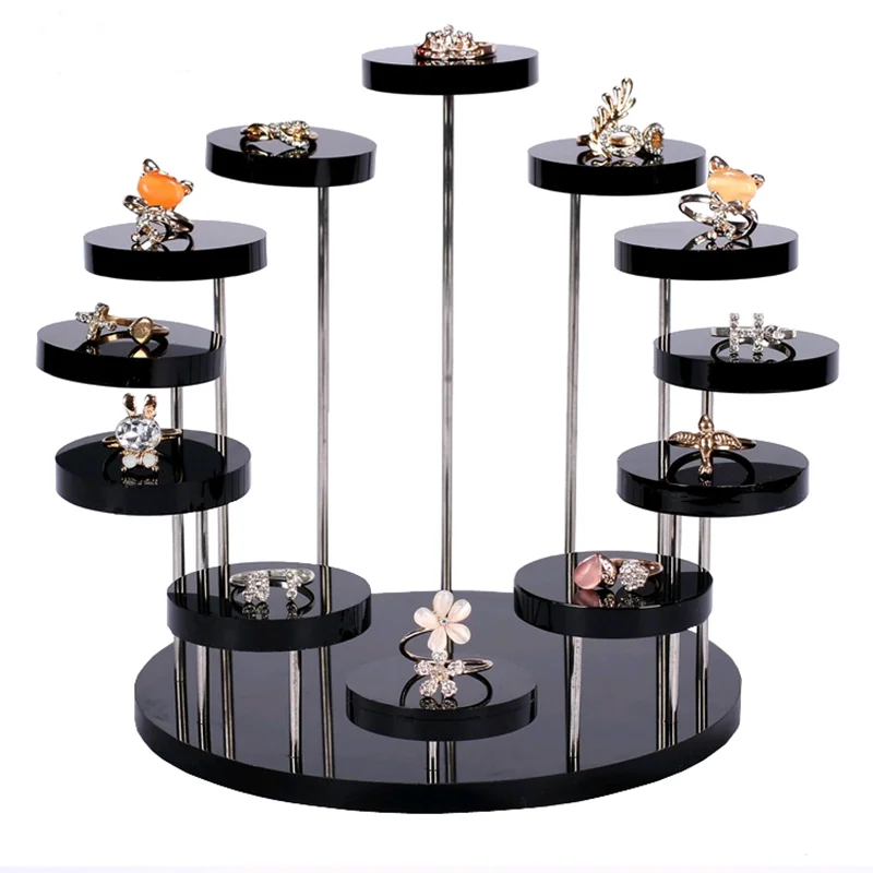 

Multi-Layer Mini Anime Action Figure Display Stand Storage Shelf Acrylic Ring Earring Jewelry Holder Rack Gemstone Showcase