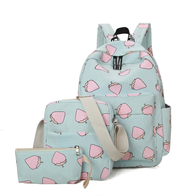 2019 Новые детские школьные рюкзаки для девочек милый холщовый рюкзак сумки 3