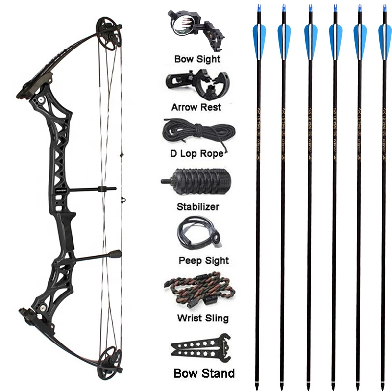 

Suitable For Left/Right Hand Outdoor Archery Hunting Shooting 30-55 Lb 300 Ft/S Compound Bow Force Ratio 80%