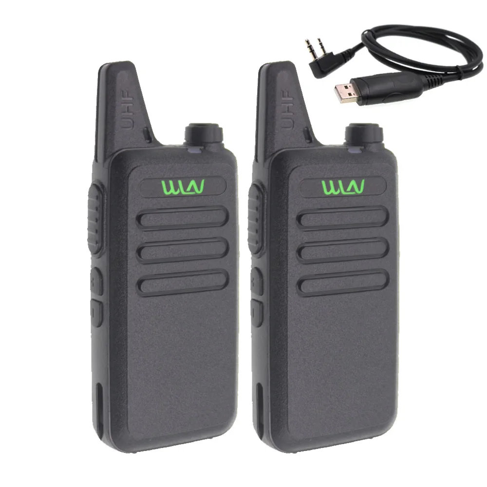 Add 1 cable 2 шт WLN KD-C1 рация UHF 400-470 МГц 16 канальный мини-портативный приемопередатчик радиостанции WLN - Цвет: Add 1 cable