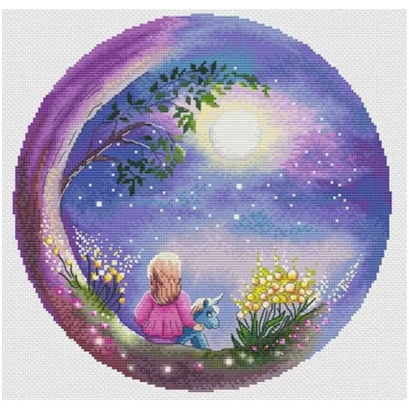 11/14/16/18/22/25/28ct маленький Dreamer женская версия шаблонов подсчитываемые DIY наборы для