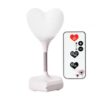 led charging decorative lamp usb night light remote loving heart novelty baby 3d atmosphere light bedside girl gift touch bulbs