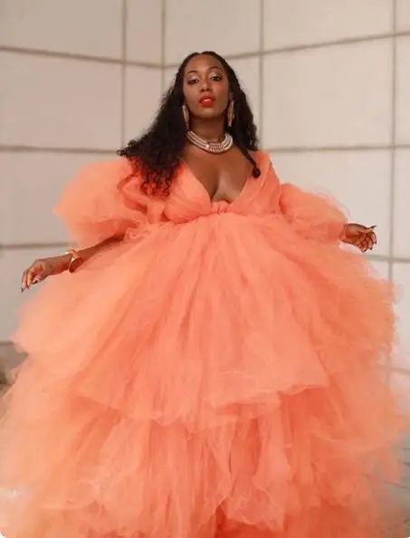 Платье для девочек, Vestidos de fiesta, de noche, глубокий v-образный вырез, бальное платье с круглым вырезом Вечеринка платья Мода; платье с фатиновой юбкой Звездное длинное вечернее платье для вечеринки платье