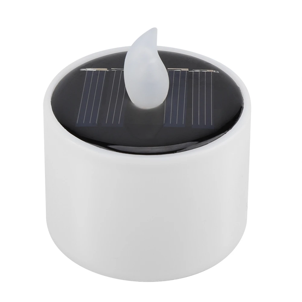 Беспламенная светодиодная чайная Свеча на солнечной энергии романтические