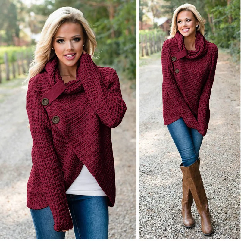 

Women's wear autumn and winter long sleeve knitted sweater