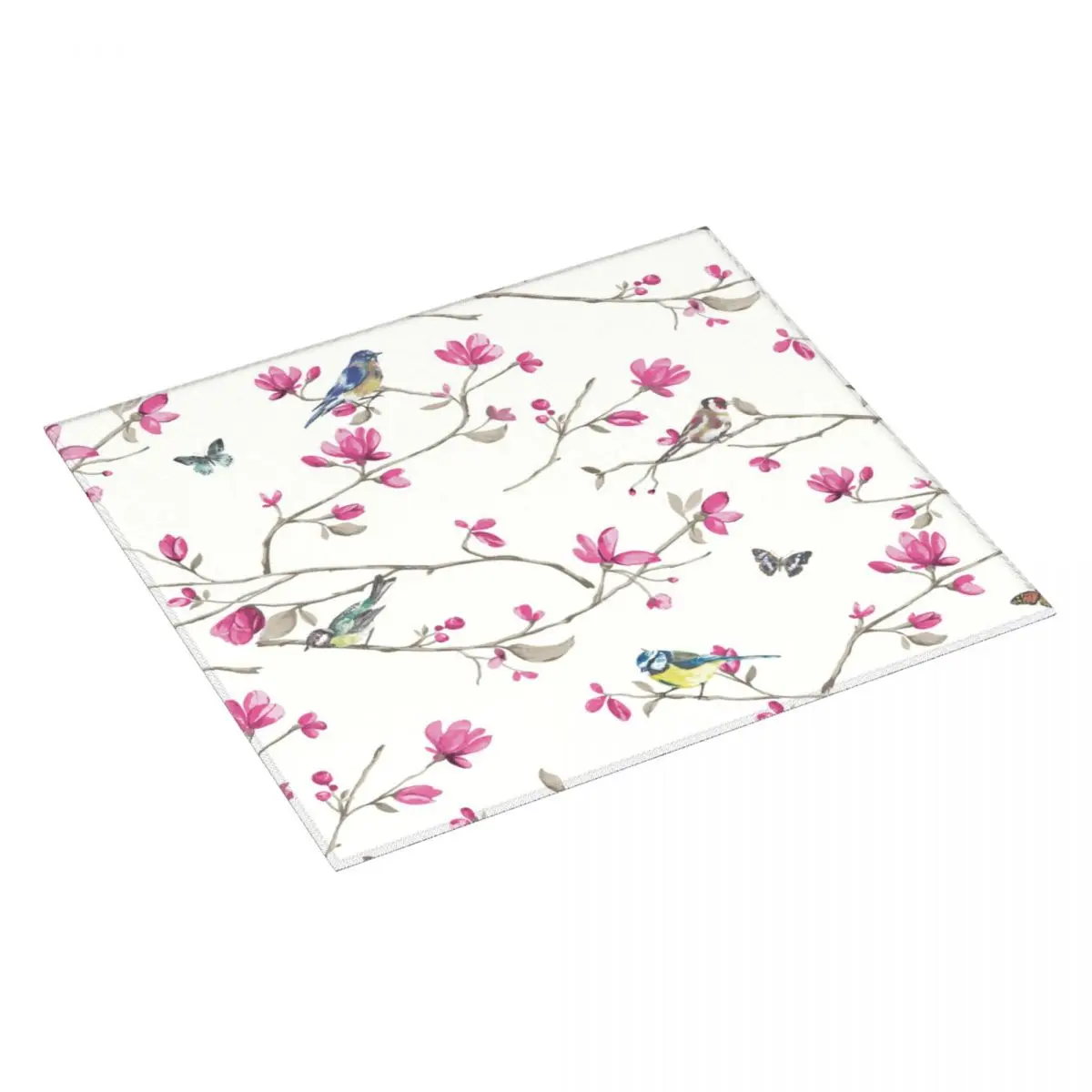 Кухонный коврик для сушки посуды впитывающий абсорбирующий с рисунком розовых