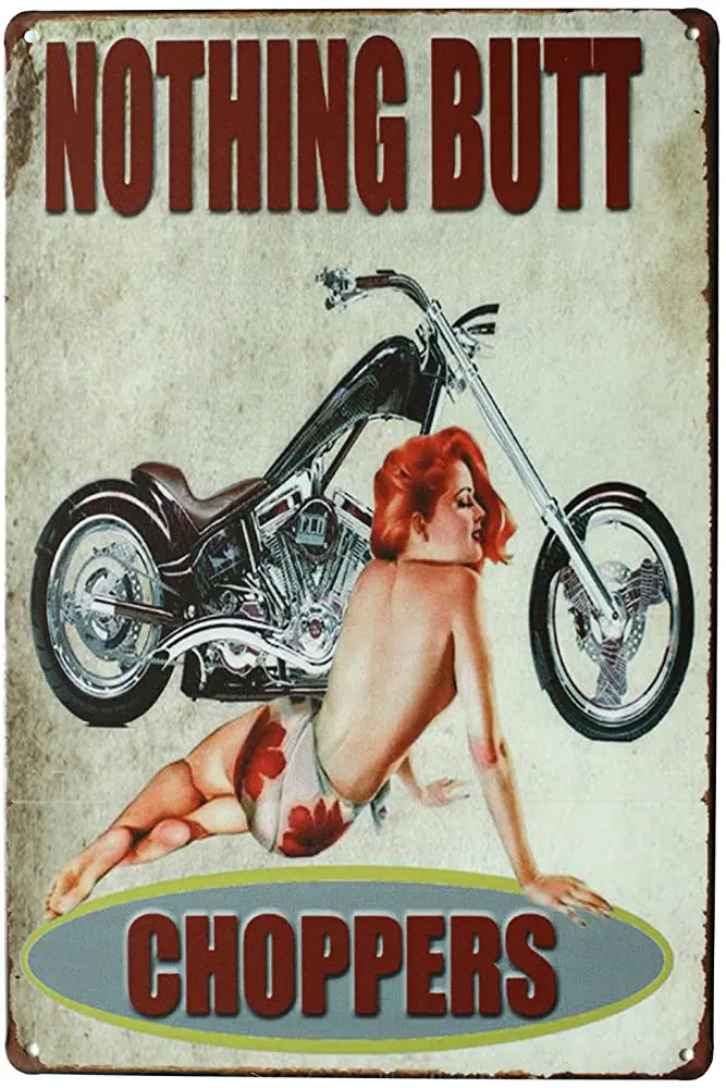 

SUMIK ничего, муравей, мотоцикл, девушка, металлический жестяной знак, винтажный художественный постер, табличка, гараж, домашний декор стен