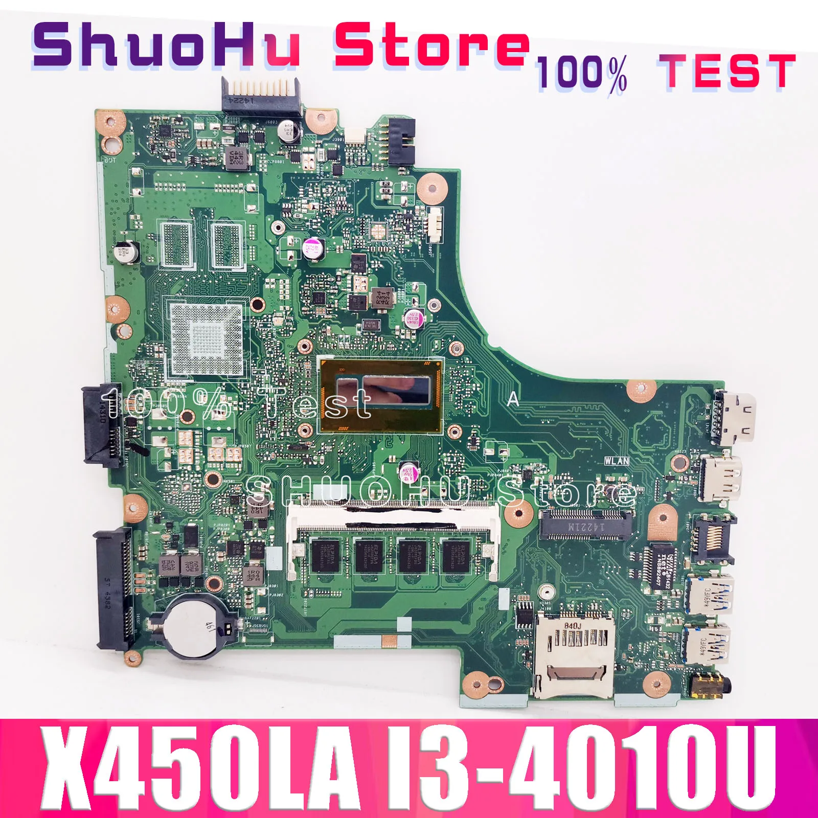 

KEFU X450LA For ASUS X450LC X450LD X450LB Laptop Motherboard Test Work 100% I3-4010U EDP 4GB Memory