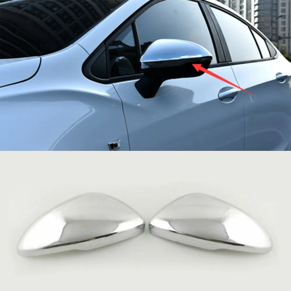 

Pair For Chevrolet Cruze 2017-18 ABS Chrome-Plated Side Mirror Decorative Cover Car Accessories Car Exterior Mirror Housing