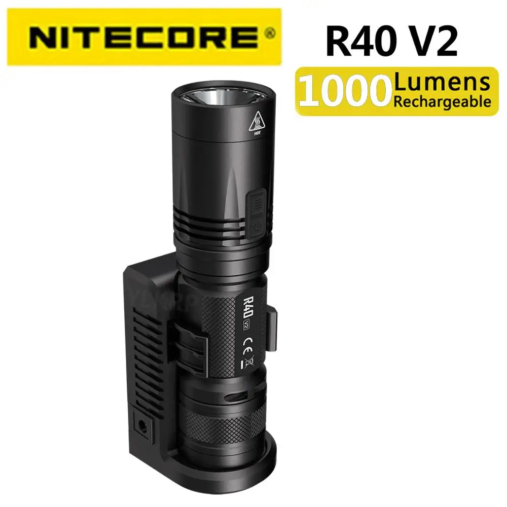 NITECORE R40 V2 1000 люмен Новый беспроводной зарядный поисковый светильник оснащенный
