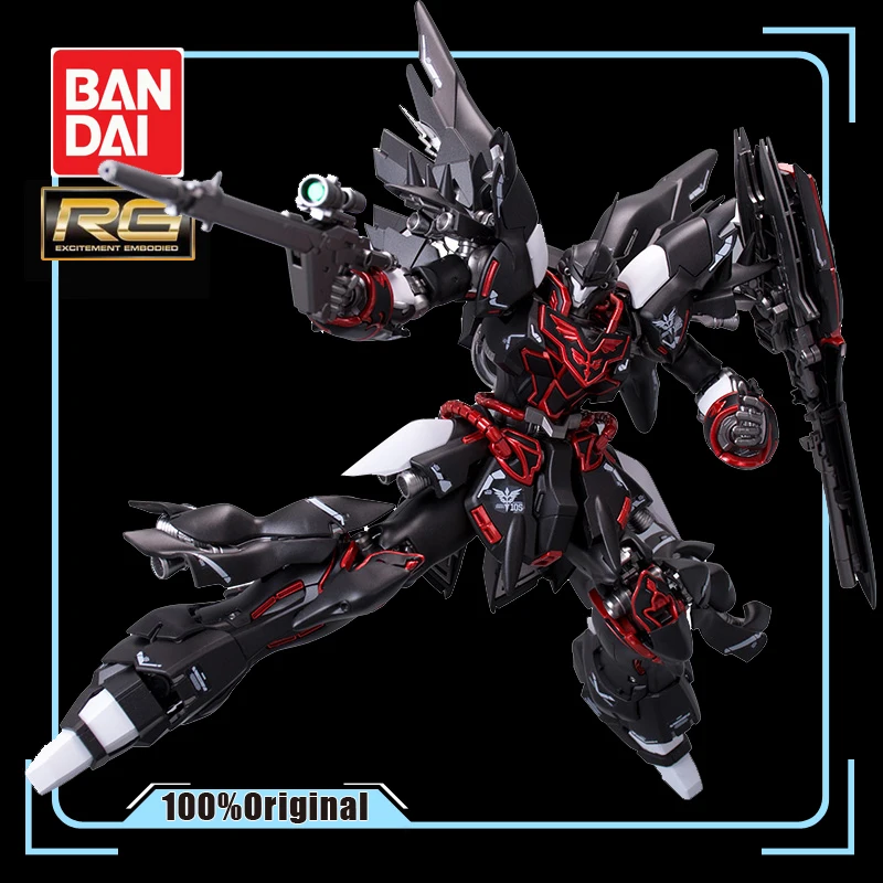 

BANDAI RG 1/144 MSN-06S Sinanju GUNDAM Black Phantom Metal Coloring Action Toy Figures Up To Assembly Model Boy Favorite Gift