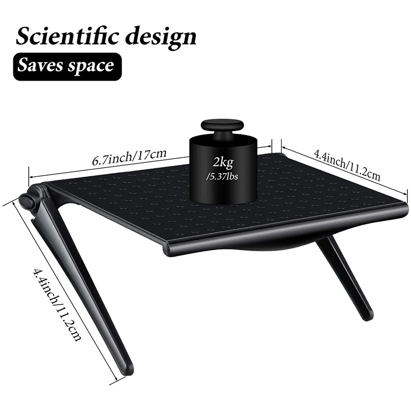 3 шт. Sn Верхняя полка монитор Полка Регулируемая ТВ кронштейн для хранения