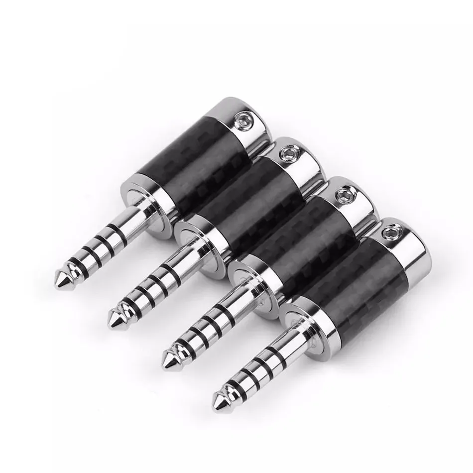 4.4mm Connector Rhodium Plated 4.4 mm 5 Pole Carbon Fiber Earphone Plug For NW-WM1ZA Headset Audio Jack Wire Metal Adapter | Электроника