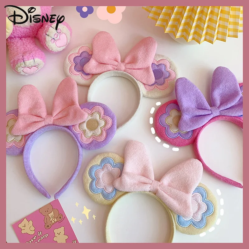

Disney Mickey Minnie Mouse Ears Headband Lovely Girl Bowknot Hair Hoop Disneyland Birthday Party Decoration Gift Pretend Toy