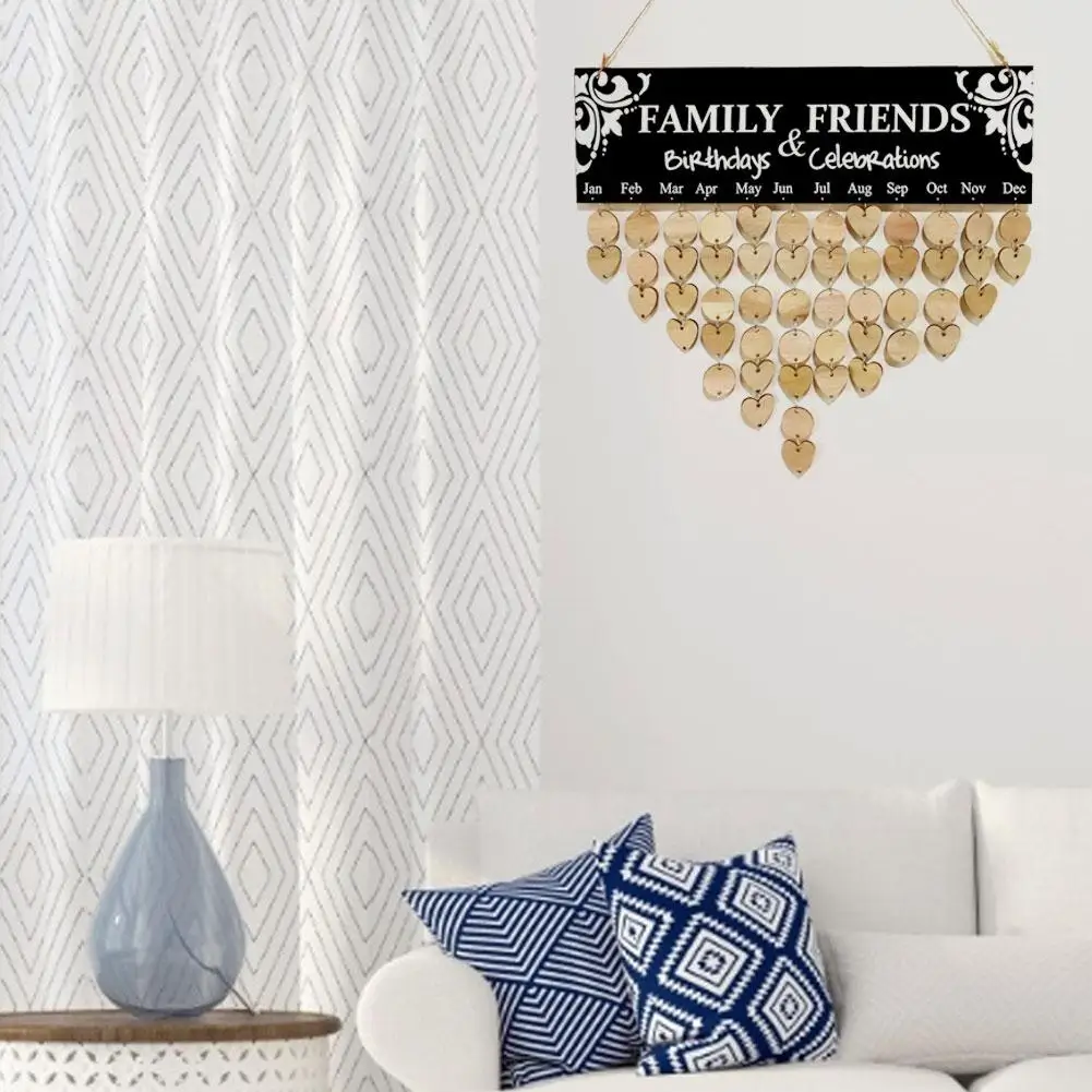 Деревянные настенные подвесные доски с календарем в деревенском стиле доска