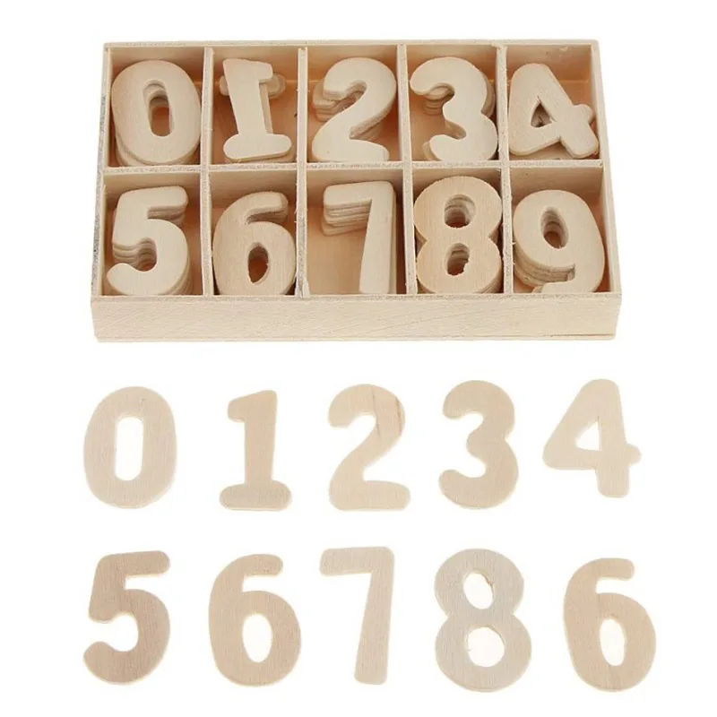 Деревянные буквы натуральный алфавитные и цифры персонализированный DIY ремесла