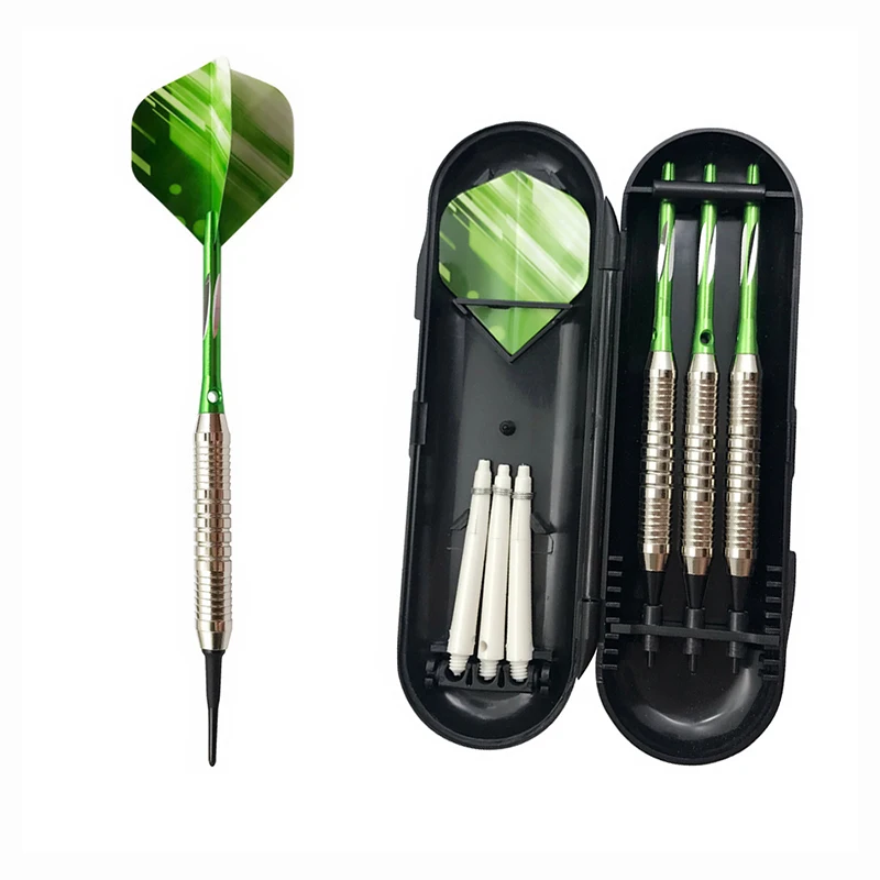 Green Color 3 шт./компл. профессиональных мягких Дротика 18 г мягкий наконечник Дротика s с Алюминий сплав вал - Color: Green Color