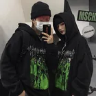Толстовка Y2k МужскаяЖенская в готическом стиле, свитшот, винтажная уличная одежда в стиле хип-хоп, худи с принтом дьявола в стиле панк, свободная кофта для пар, осень