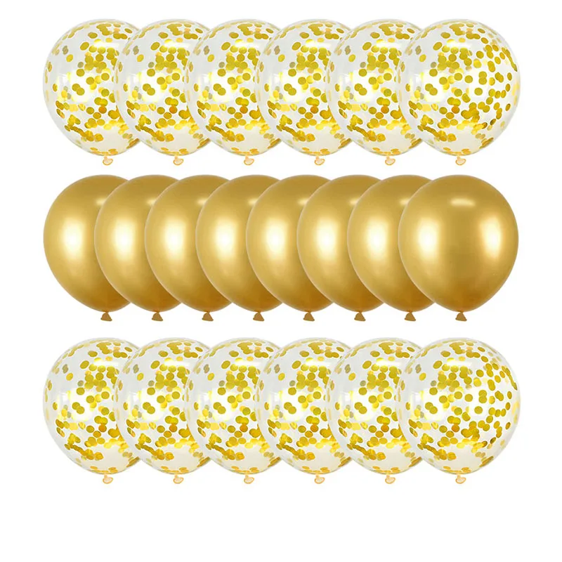 

20pcs Gold Confetti Metallic Latex Balloons for Happy Birthday Party Decoration Wedding Baby Shower Anniversary Balloon Decor