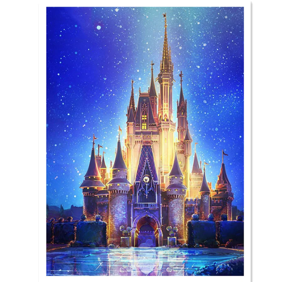 

Picture Cartoon Fantasy Castle DIY Painting By Numbers Kits Acrylic Picture Modern Wall Art Hand Painted For Home Decor