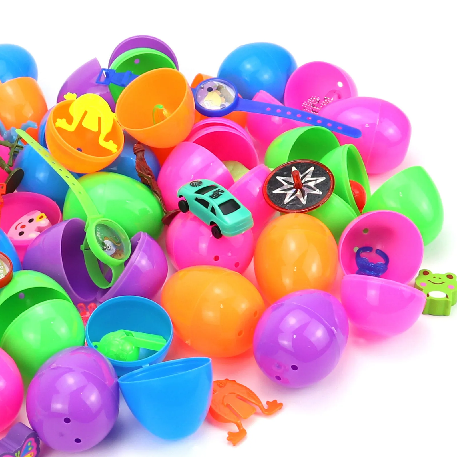 

Filled with surprise eggs, colorful pre-filled plastic Easter eggs offer different kinds of preferences for children's gifts L4