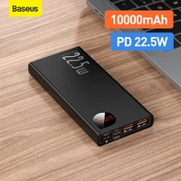 baseus power bank 10000mah 22 5w pd fast charging powerbank portable battery quick charge for iphone 13 xiaomi huawei poverbank