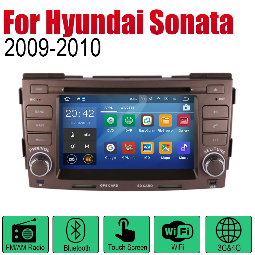 Автомагнитола ZaiXi 2 Din для Hyundai Sonata NFC 2009 ~ 2010 GPS навигация BT Wi Fi карта мультимедийная