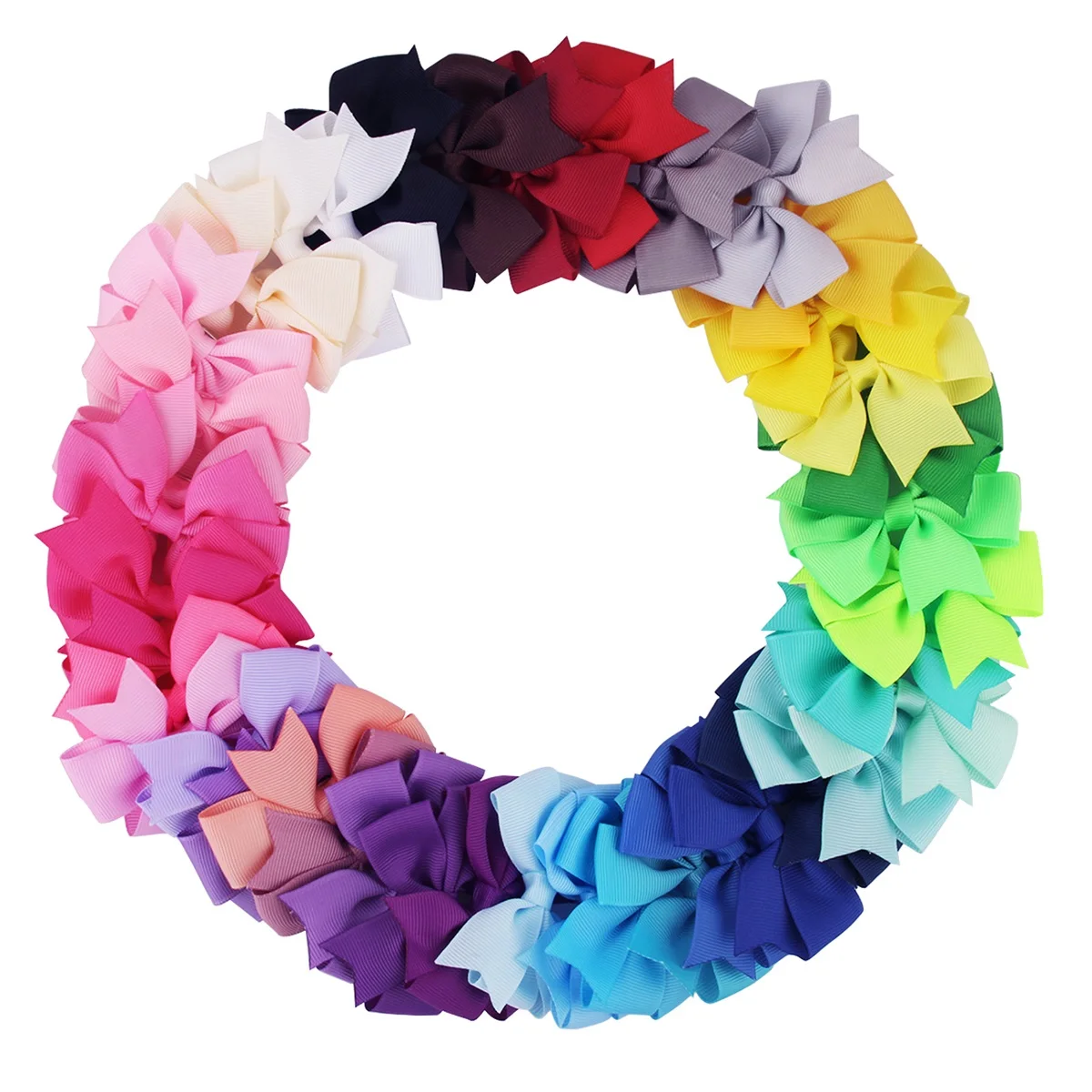 

40Pcs Lovely Hair Bows Band Boutique Alligator Clip Grosgrain Ribbon Hair Clips For Girl Baby Kids