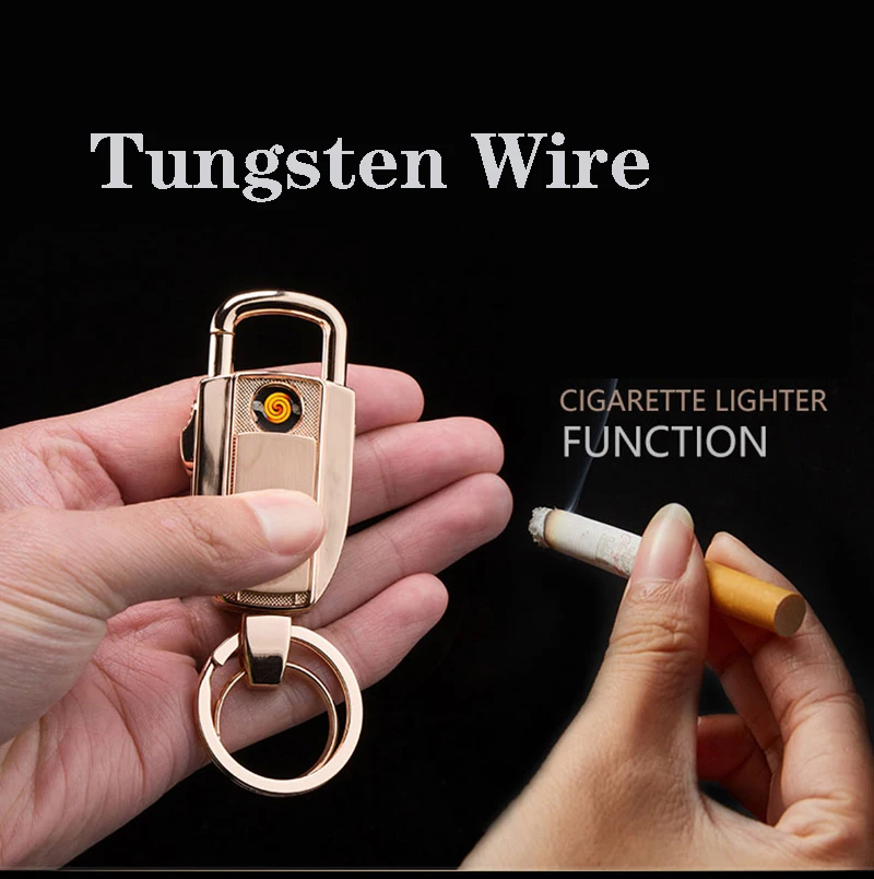 JOBON Брелок Зарядное устройство USB Зажигалка кремниевого типа металлическая