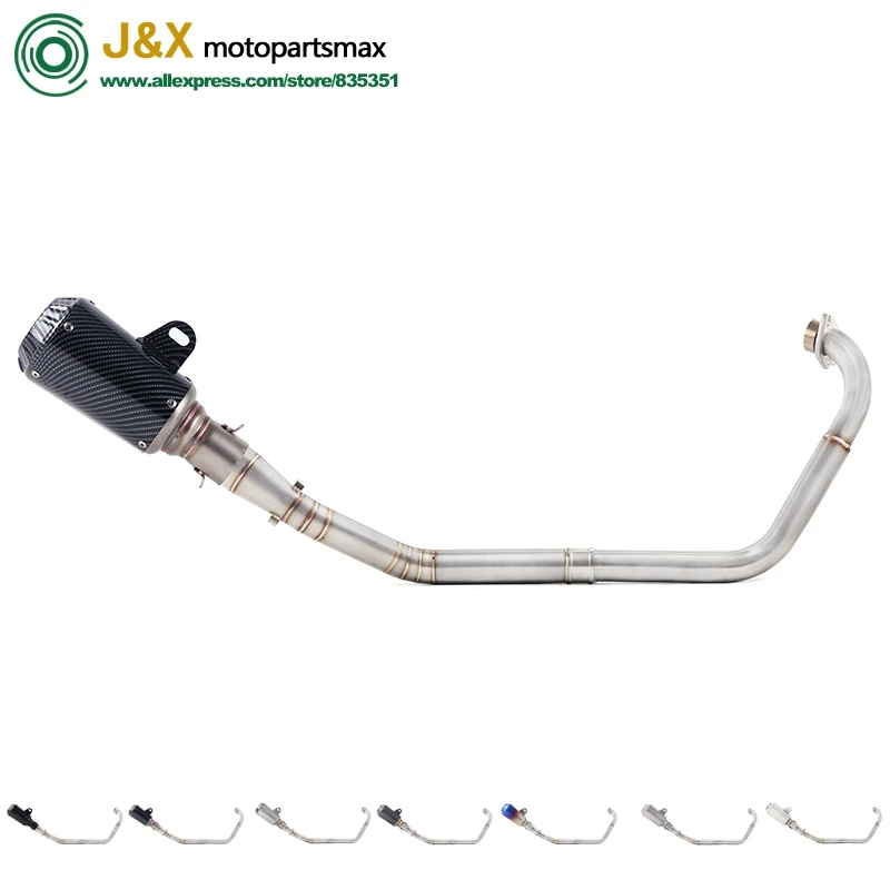 

Motorcycle Full Exhaust System Escape Slip On For yamaha YZF R15 MT15 MT-15 2008-2017 Middle Link Pipe Muffler DB-Killer