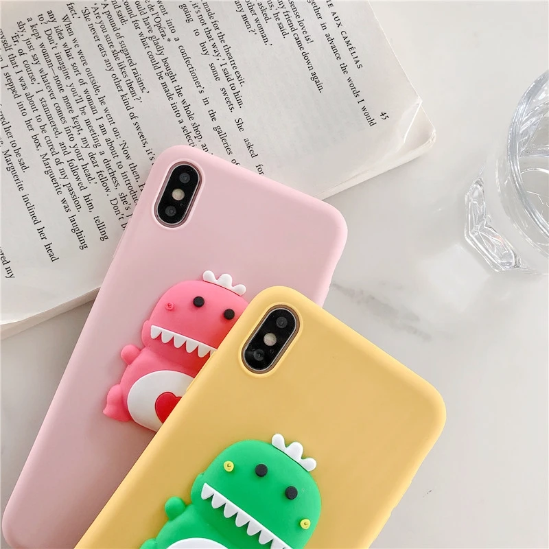 Мягкий чехол для Samsung Galaxy S8 Plus/S9 Plus/S7 Edge/S10 Plus/Note 9/Note 10 Plus творчества с объемным